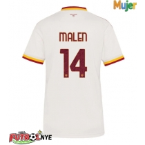Camiseta AS Roma Donyell Malen #14 Visitante Equipación para mujer 2026-27 manga corta